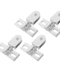 Alloy Pivot Door Hinges Set With Micro Adjustment For Frameless Glass Showers, silver cone shape top bottom pivot in set of four