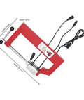 Spot Tire Vulcanizing Kit For Cars And Trucks 110V With 6 Molds, hot cure vulcanizer in red with dimensions and power cord