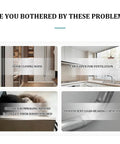 Image showing common issues like door closing noise, ventilation problems, and insufficient load-bearing capacity in kitchens.