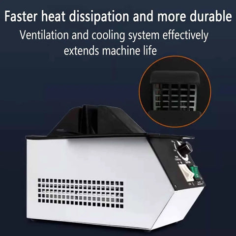 Quick Fix Optical Frame Heater For Resin And Plastic Eyeglasses showing durable design with ventilation for efficient cooling.