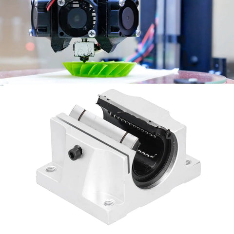 Rock Solid 30Mm Open Linear Ball Bearings Crafted From Premium Aluminum Slide Bushings shown with 3D printer for CNC routing.
