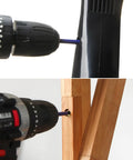 Rock Hard Impact Security Torx Bit Set Includes Twelve Premium S2 Steel Driver Bits With Bulletproof Magnetic Tips in use with a drill on wood and plastic.