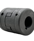 Flexible L-Jaw Coupling Set Three Quarters Inch To One Inch, Three-Piece HT250 Cast Iron With Rubber Spider, Keyways 3/16 X 3/32 And 1/4 X 1/8, Ideal For Wood Splitter And Heavy Duty Power Tools, Multi-Flex L075-3/4-1