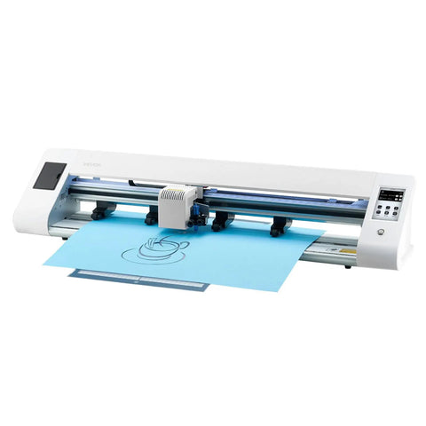 Vinyl Cutter With Automatic Edge Detection And Dual Blade System For Precise DIY Crafts, design software included, in use.