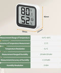Must Have Indoor Thermometer Humidity Meter With Mini Hygrometer, Easy Room Temperature Monitor With Face Comfort Indicator, Celsius Fahrenheit Switch, Ideal For Baby Rooms, Greenhouses, Offices, And Living Rooms. 46x50x12mm digital hygrometer