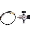 M18x1.5 DIN Valve Scuba Adapter For Paintball Fill Station With High Pressure Gauge 4500 PSI For HPA And PCP Air Tanks Stainless Steel