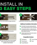 Alligator AF8 Flanged Wall Anchors installation steps diagram for concrete, brick, stone, and drywall surfaces