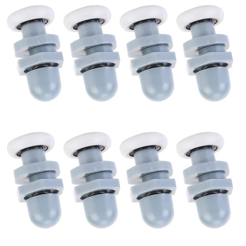 Heavy Duty Sliding Door Rollers That Glide Like Butter Whisper Quiet Swivel Slider Wheels Easy Swap Hardware For Patio Or Bathroom Glass Doors Anti Rattle 20Mm Hub Eight Pack