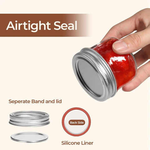 Pretty Dang Awesome Mini Mason Jars 8 Pack Regular Mouth Glass Containers With Tight Screw Top Lids Super Handy For Spices Tiny Jams Pure Honey Party Favors And Quick Pantry Organization Solutions