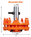 Heavy Duty PTO Slip Clutch For Tractors With 1 3/8 Inch Spline Shaft and Adjustable Spring Tension, measuring 7 inches in diameter.