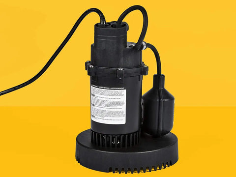 Heavy Duty Submersible Sump Pump 0.33 HP With Split Capacitor Motor, Thermoplastic Body, Tethered Float Switch, Top Suction Debris Strainer
