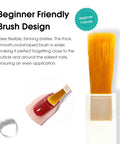 Beginner friendly wide brush for matte gel top coat and base coat set no wipe for long lasting chip resistant mani at home kit.