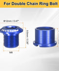 Ten Pieces Dope Double Chain Ring Bolts M8 Aluminum Alloy Crankset Nuts Chainwheel Screws For Road Bike And Mountain Bike Blue Color