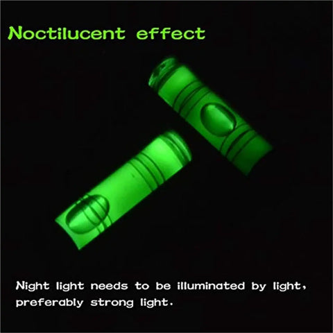A22I T Type Level Meter, Mini Spirit Level Bubble Two Ways T Type glowing in the dark with noctilucent effect.