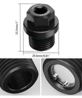 Beefed Up Black Front Differential Screw Kit With FKM O Ring And Neodymium Magnet For Polaris General 1000 2016 2020 UTV