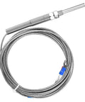 M8 Thread Type K Thermocouple with 30mm probe, 5m wire, temperature sensor for 0-400C, high sensitivity for electronics, labs, DIY projects.