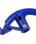 Blue steel pipe bender head for 5/8 to 1 1/4 inch conduit, part of a Professional Manual Steel Pipe Bender.