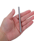 Real Deal Heavy Duty 5 Pack 5Mm X 100Mm Stainless Steel Precision Shaft Rod shown in hand for RC Car Axle Replacement.