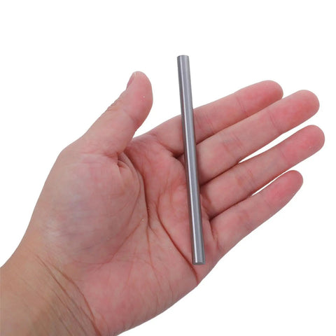 Real Deal Heavy Duty 5 Pack 5Mm X 100Mm Stainless Steel Precision Shaft Rod shown in hand for RC Car Axle Replacement.