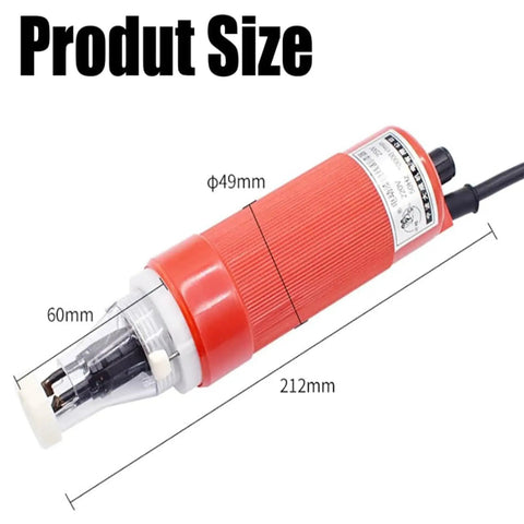 Heavy Duty Electric Wire Stripper And Enameled Wire Scraper For Copper And Aluminum Coils Portable hand tool dimensions shown.