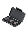 Magnetic ND Filter Kit for Osmo Pocket 3 With ND16 ND64 ND256 in black protective case open view