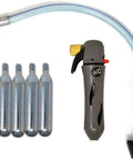 Gallo Drain Gun With CO2 Cartridges For AC Condensate Lines, HVAC Cleaner Blaster Opener Kit, Clears Clogs Fast, Five Unthreaded Cartridges Included Now, showing compact design and components.