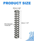Beefed Up Heavy Duty Compression Springs Set 7mm Outer Diameter 1mm Wire 40mm Free Length Spring Steel 10 Pack product size