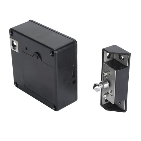 Premium Quality Invisible Advanced Nfc Swipe To Unlock Electronic Drawer Lock Smooth Operator Cabinet Hardware close up view.