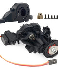 Beefed Up 2 Speed RC Crawler Transmission Gearbox With Servo Upgrade Kit featuring metal gears and bearings, compatible with TRX 4 and TRX 6