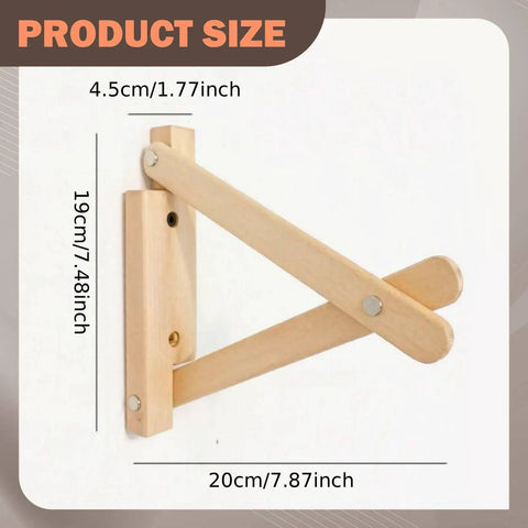 Wooden Heavy Duty Shelf Bracket Wall Mount Support For Bedroom And Living Room No Hassle Wire Routing Easy DIY Install