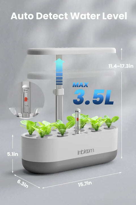12 Pod Hydroponics Indoor Garden System With LED Grow Light And Pod Kit Germination Starter 4L Water Pump Height Adjustable