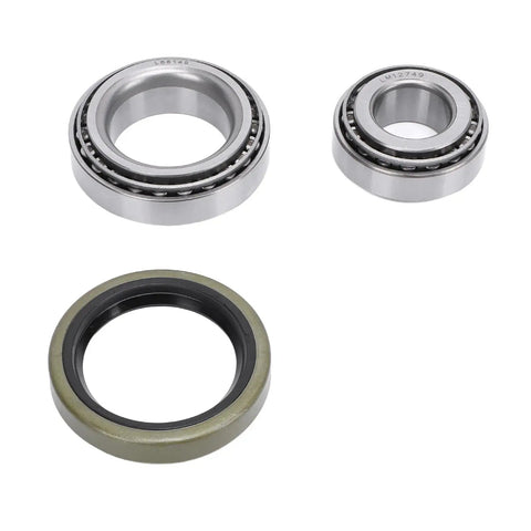Trailer Wheel Hub Bearing Kit With L68149 And L68110 Bearings And TB Seal For 1 To 16 Inch Axles, shown disassembled
