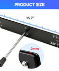Fifteen Point Seven Inch Heavy Duty Sheet Metal Folding Hemming Tool Dual Side Bender with sight holes showing size dimensions