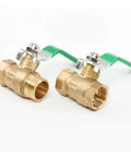 No Sweat 1/2 Inch Brass Ball Valve Male To Female Quick Turn Swivel Handle Drip Free Shut Off Pipe Fitting Heavy Duty Flow Control view