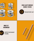 Top Shelf Cam Lock Furniture Hardware Kit 380 Pieces With Zinc Cam Bolts Expansion Pins And Wood Dowels, includes nickel plated cam locks and wooden dowels.