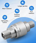 Two Pack M16 To M14 Hydraulic Quick Connect Fittings With Built In Plunger Set For AGT And Chinese Mini Excavators close-up view