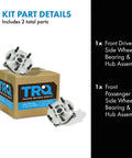 Front Left And Right Wheel Bearing And Hub Assembly Set 2 Piece Direct Fit Fits Like A Champ For Toyota RAV4 display with box