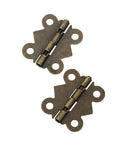 Antique Bronze Butterfly Hinge Set For Small Boxes And Craft Projects, 30 Pieces, 20x17mm, Includes 120 Screws, Iron Hardware