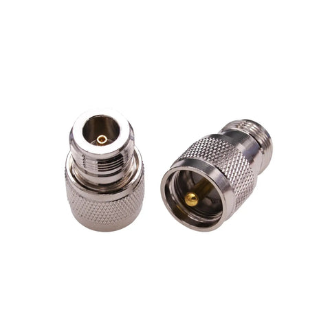 UHF Male PL259 To N Female RF Coaxial Adapter Connector for antennas radios WiFi telecom wireless LAN 50 Ohm gold plated copper brass