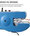 Heavy Duty Automatic Vacuum Sealer Machine For Food Storage And Heat Sealing With Quick Twist Lock Feature showing a curved tie opening mechanism.