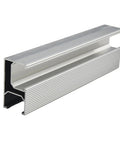 Close-up of 20cm Aluminum Solar Panel Mounting Rail Bracket for PV Module Installations, showcasing its lightweight and erosion-resistant design.