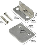 Heavy Duty Nickel Plated Drawer Stopper Set L Shaped And Straight Cabinet Back Braces Rust Proof Wardrobe Guards with screws.