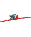 New Holland Tractor With Kverneland Crop Sprayer 1 To 87 Scale Metal And Plastic Blue Folding Boom Farm Toy side view