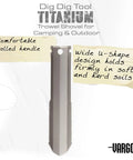 Ultralight Titanium Dig Dig Tool For Camping And Backpacking with comfortable handle and U-shape design, rugged tool for explorers.