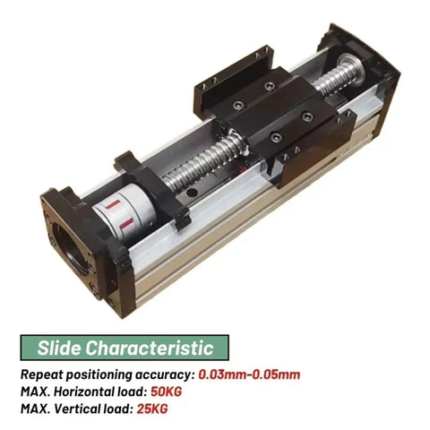 CNC Milling Linear Guide Actuator 70Mm Wide Xyz Shaft Fully Enclosed Sliding Table showcases rail and ball screw mechanism.