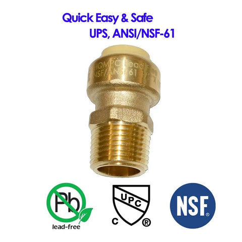 12 Pack Half Inch Push To Connect PEX Fittings Straight Coupling For PEX Copper CPVC No Lead Brass Plumbing easy connector