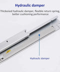 Heavy Duty Soft Close Drawer Slides With Full Extension For 40Kg Load, 50Cm Length showing hydraulic damper detail