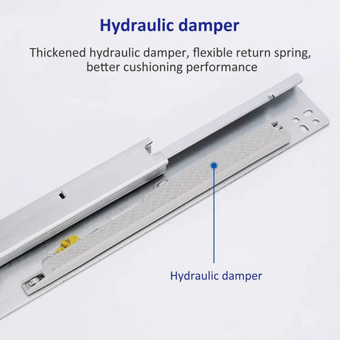 Heavy Duty Soft Close Drawer Slides With Full Extension For 40Kg Load, 50Cm Length showing hydraulic damper detail
