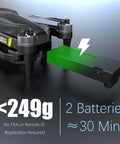 Brushless Drone With Camera For Kids And Beginners, close-up of battery being inserted, under 249g, screen on controller.