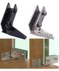 Rotating Concealed Hinge Set For Glass Display Cabinets 2 Pack NonPerforated Door Hinges with Smooth Swivel Shaft installation view